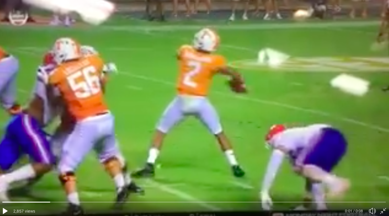 Watch How Was This Bush League Hit By A Florida Player On Tennessee Qb 