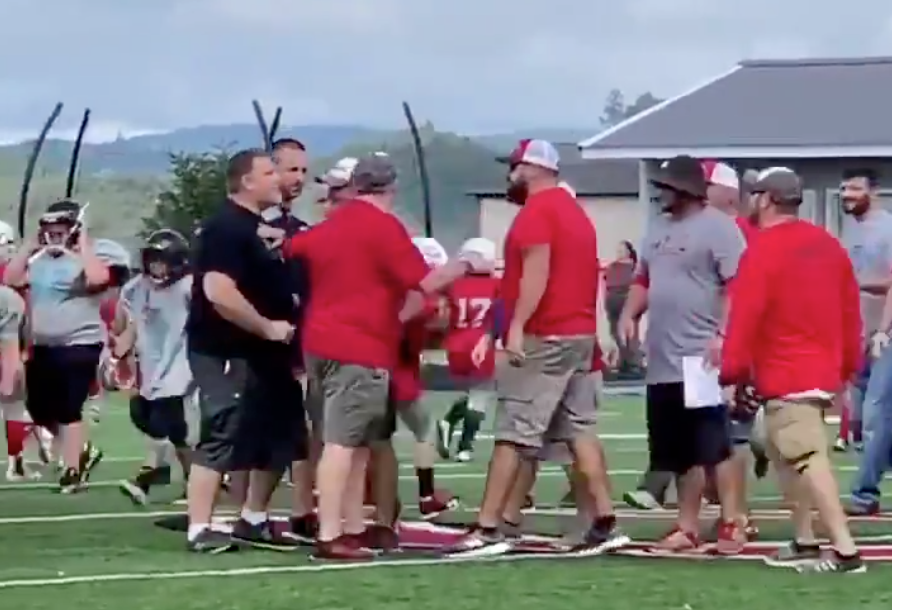 WATCH Pee Wee Football postgame handshake quickly escalates into