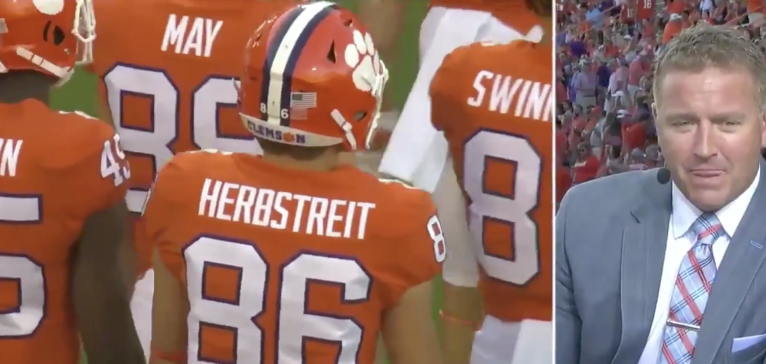 WATCH: Kirk Herbstreit reacts to seeing his sons take the field for the  first time as college players