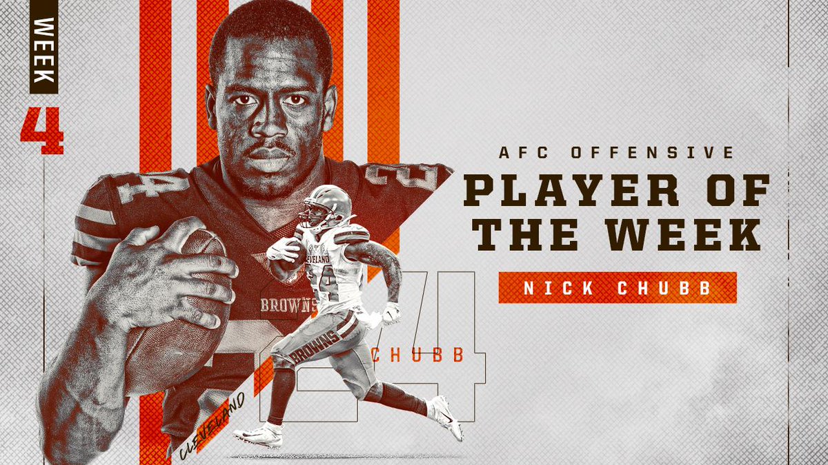 Nick Chubb named AFC Offensive Player of the Week following huge Sunday
