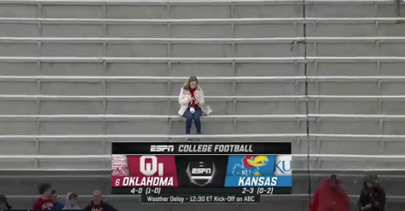 Prepared for a blowout? Oklahoma fan brought interesting distraction for game vs. Kansas