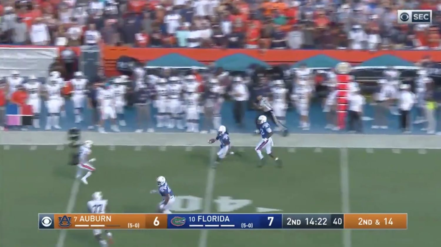 Incredible INT by Shawn Davis sets up Florida's 2nd TD