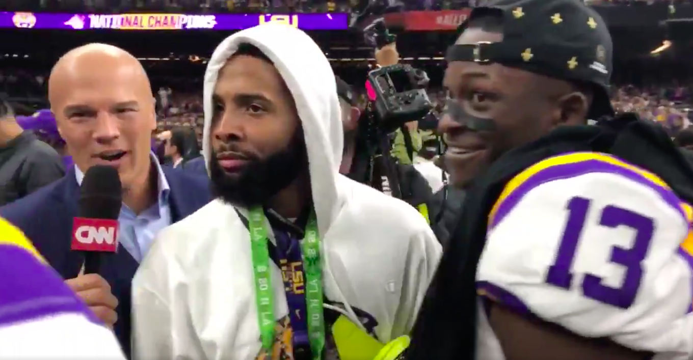 Nothing to see here: Odell Beckham Jr. handing out wads of cash to LSU