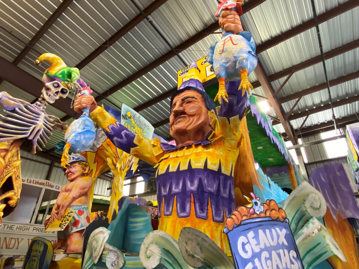 LSU fans still celebrating Mardi Gras float featuring Ed Orgeron