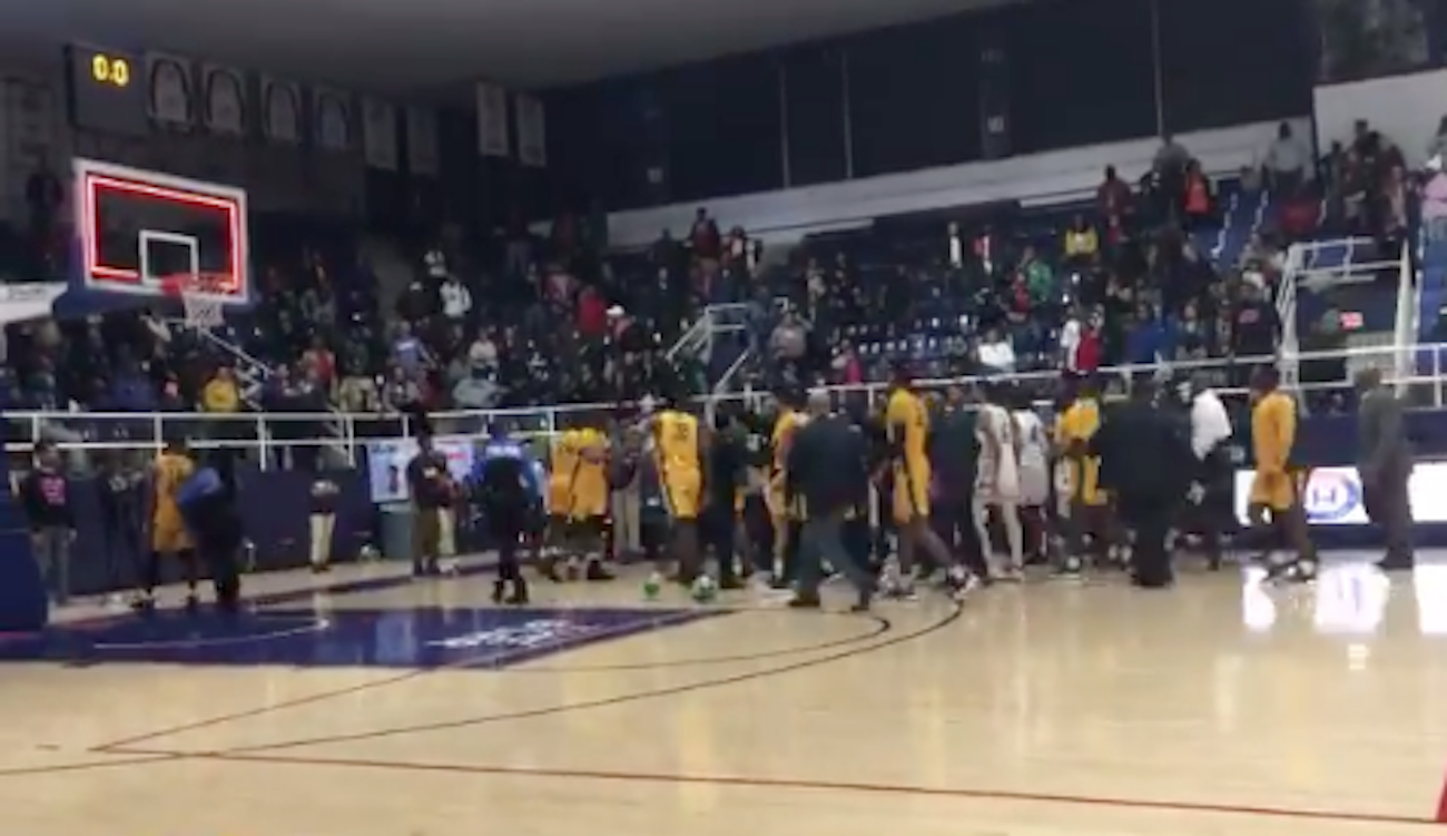 WATCH Violent brawl breaks out following college basketball game