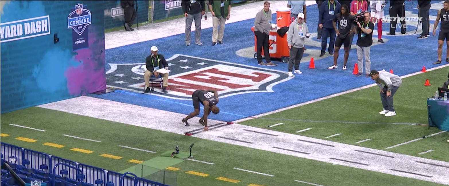 Alabama's Henry Ruggs III blazes during 40yard dash