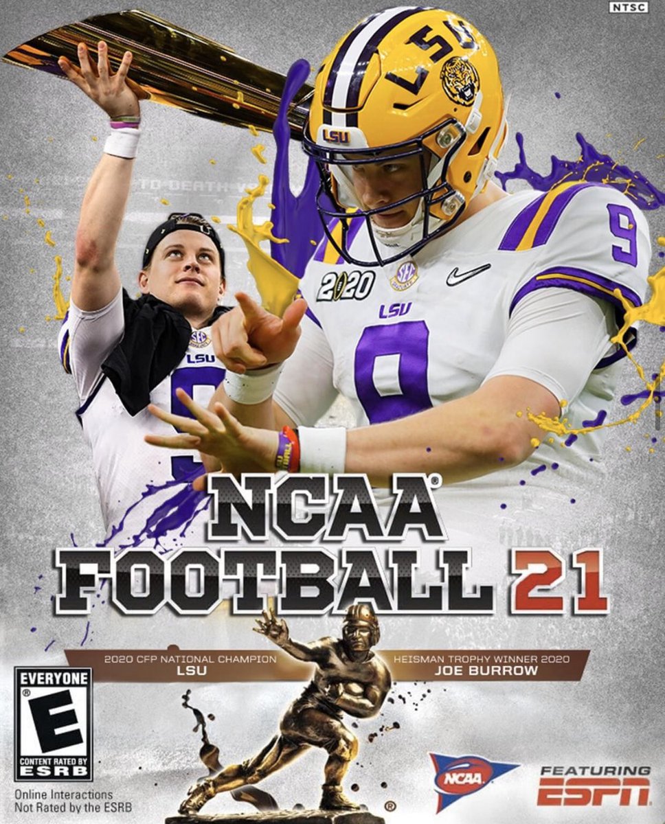 Joe Burrow Mock Ncaa Football 21 Cover Has Us Wishing For Return Of The College Football Video Game Series