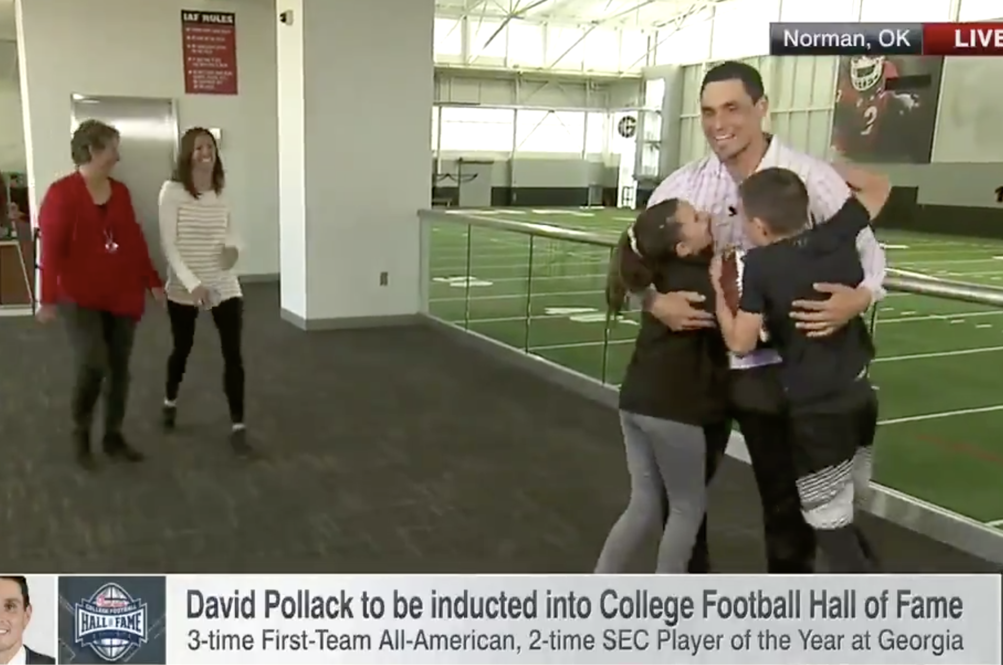 ESPN Surprises David Pollack With Live Announcement That He s Been