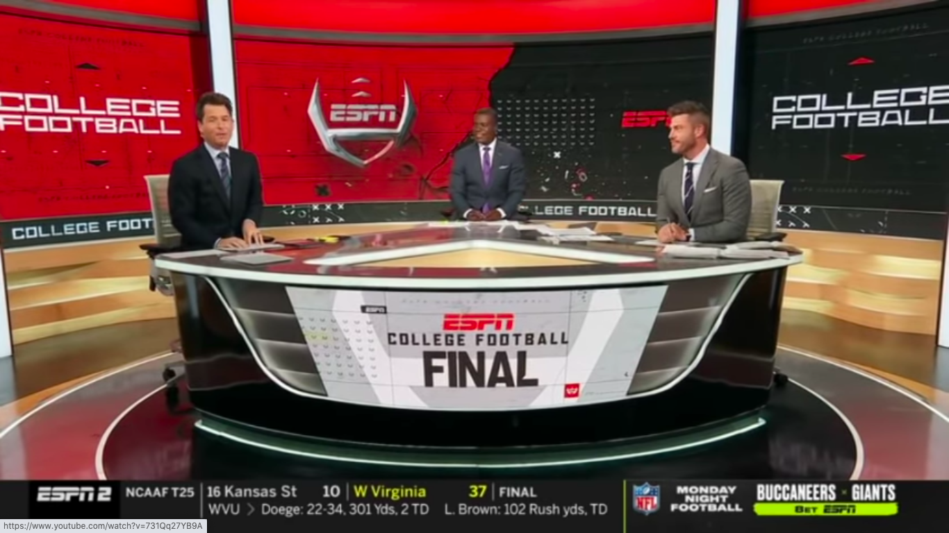 ESPN 'College Football Final' analysts update their top 5 rankings
