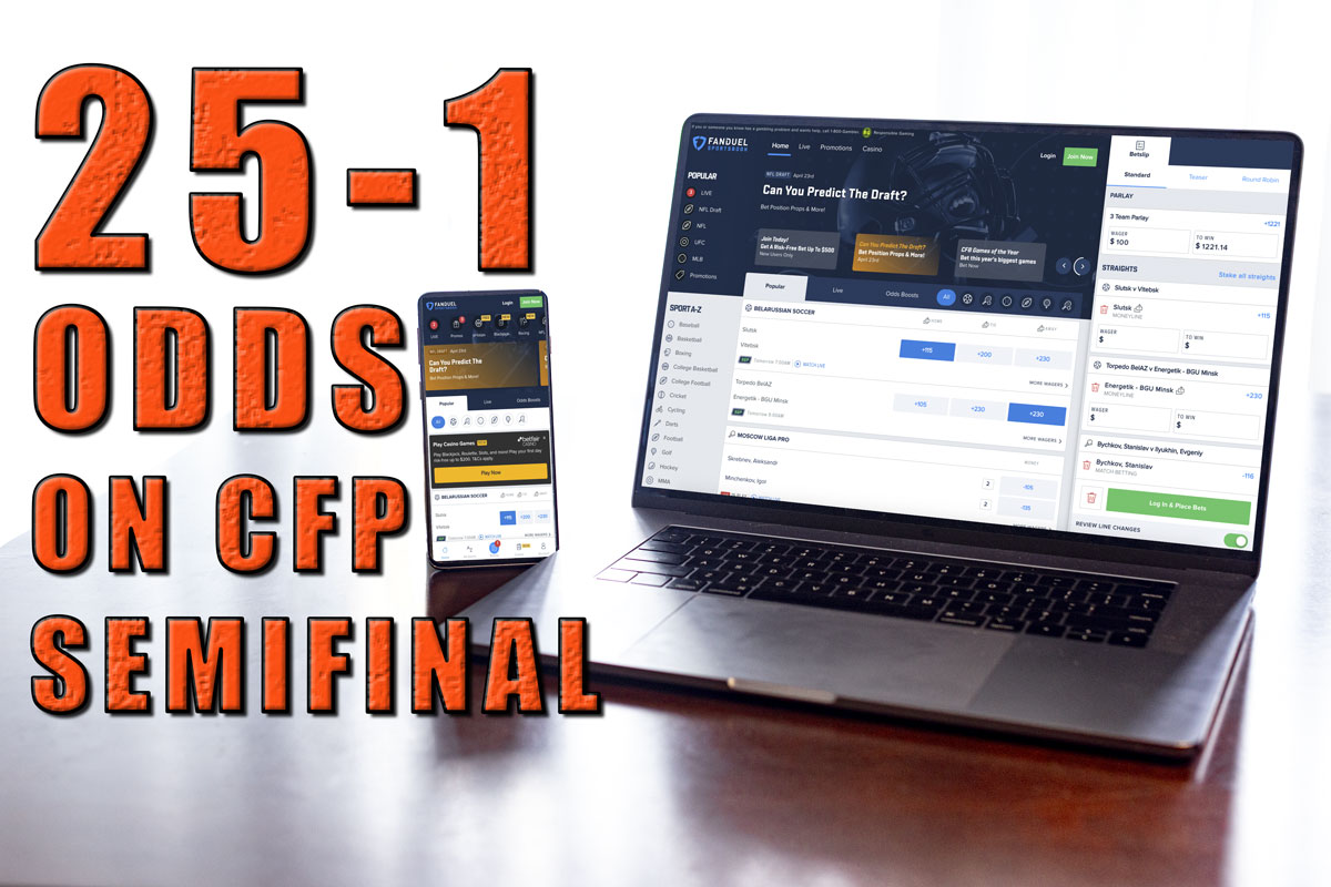 FanDuel Sportsbook Is Offering a Massive 25/1 Odds Boost on CFP Games