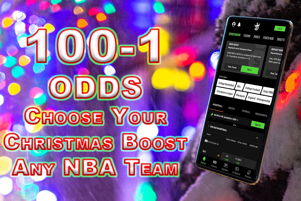 DraftKings Sportsbook Promo Bet Christmas Day NBA Action at 1001 Odds