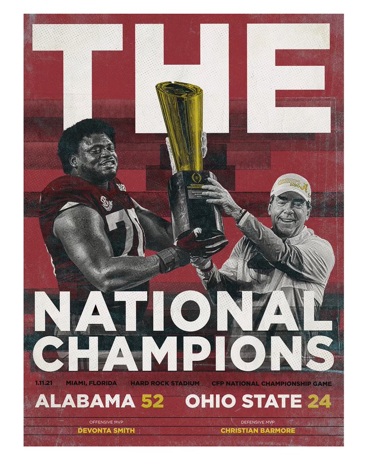 Alabama Trolls Ohio State On Its National Championship Game Poster