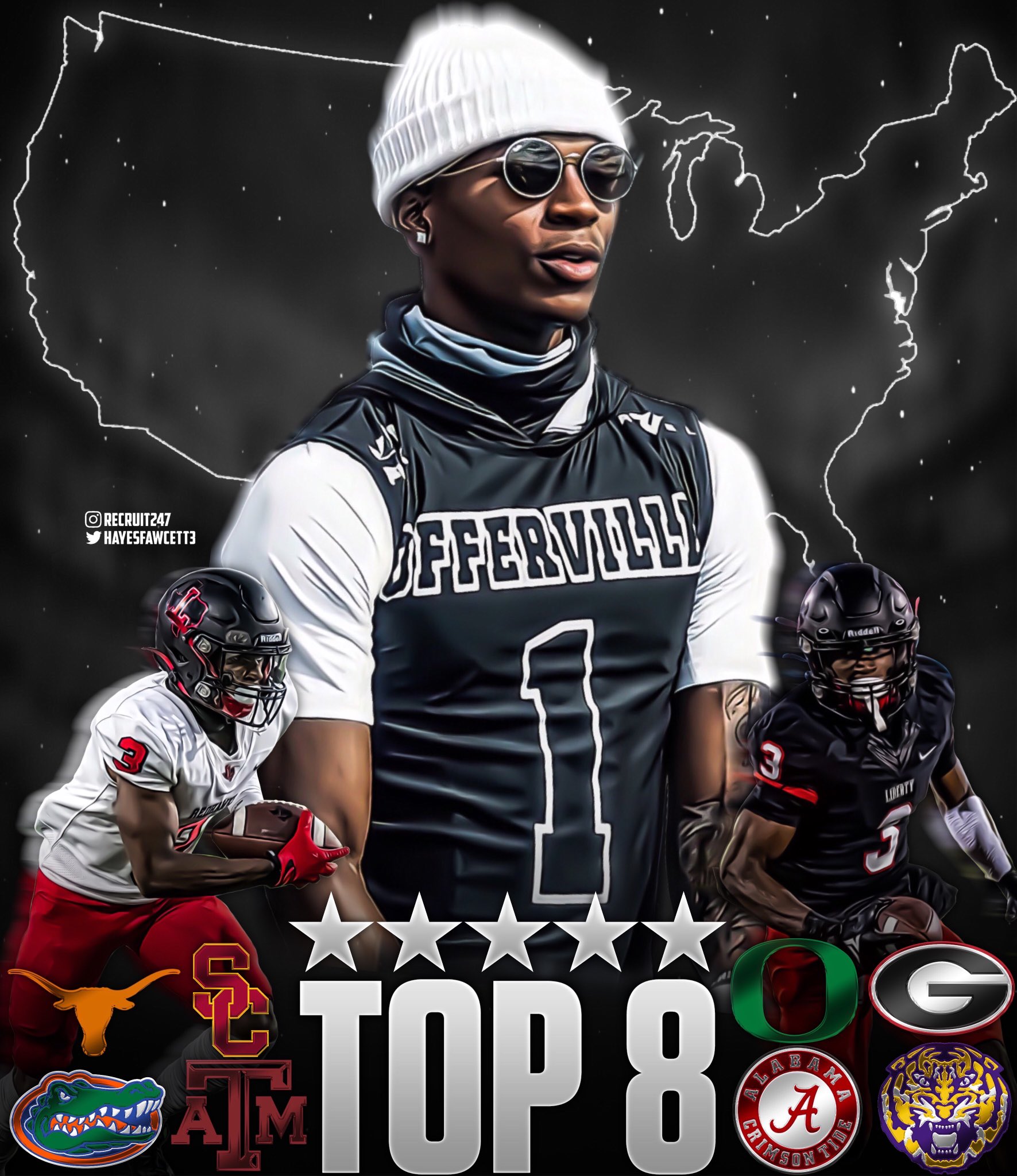 5star wide receiver Evan Stewart announces top 8 with 5 SEC teams