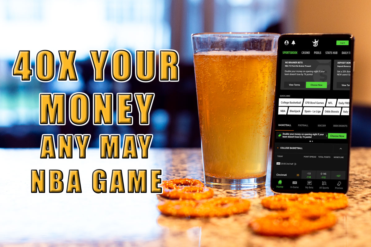 NBA Playoffs Promo at DraftKings Sportsbook Bet 5, Win 200