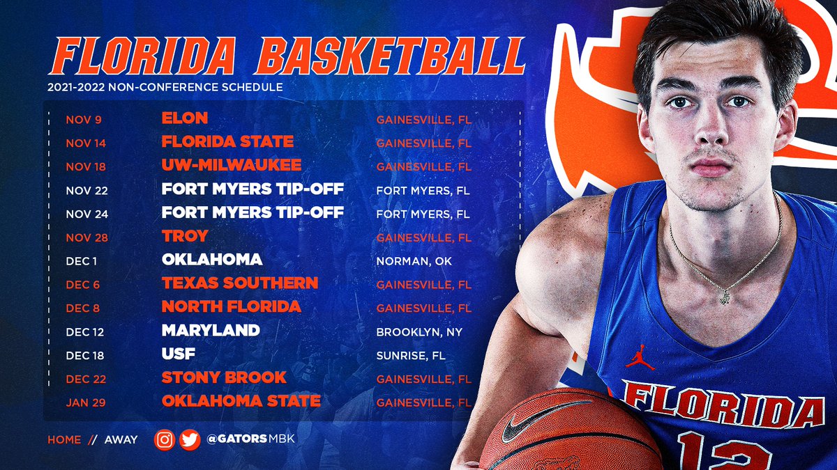 Florida reveals nonconference basketball schedule