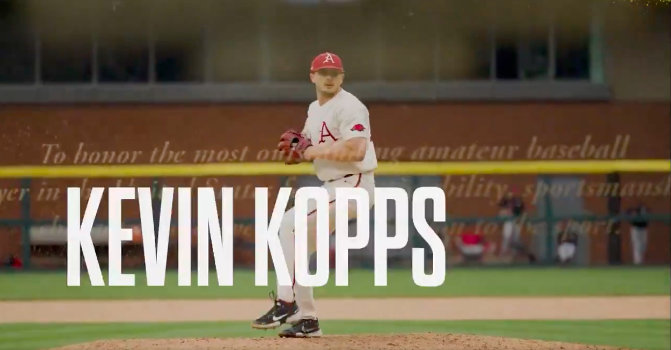 Call the Kopps Arkansas pitcher receives 2021 Golden Spikes Award