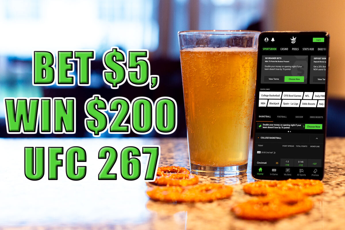 DraftKings Sportsbook Offers Bet 5, Win 200 UFC 267 Promo