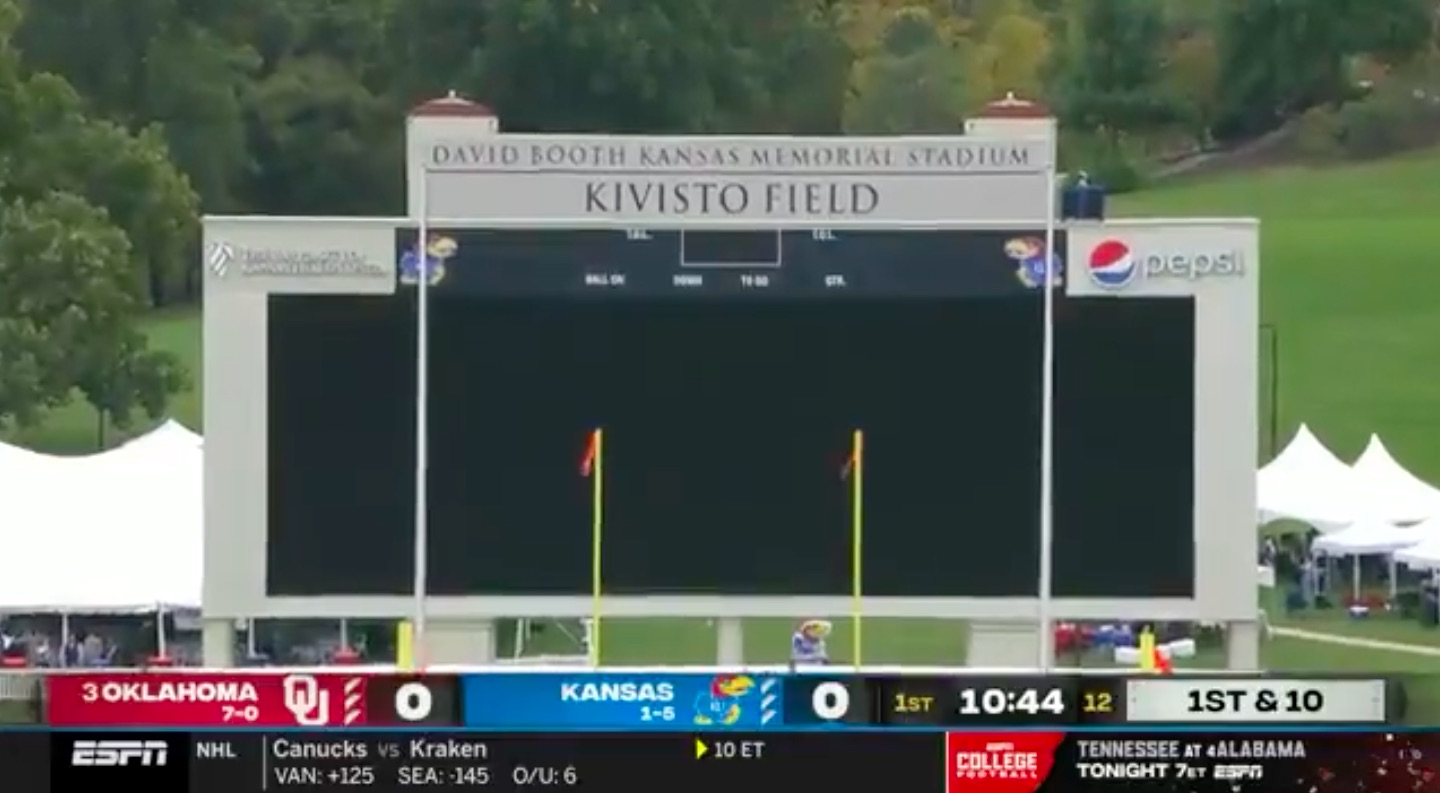 Kansas game delayed for bizarre power outage 'Everything is off'
