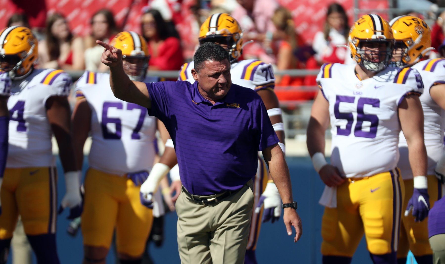 First and 10 OK, LSU. You fired your head coach. Now what?
