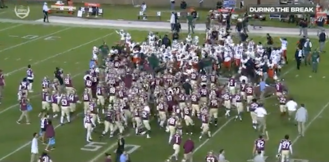 FSUMiami nearly got into a fight between quarters
