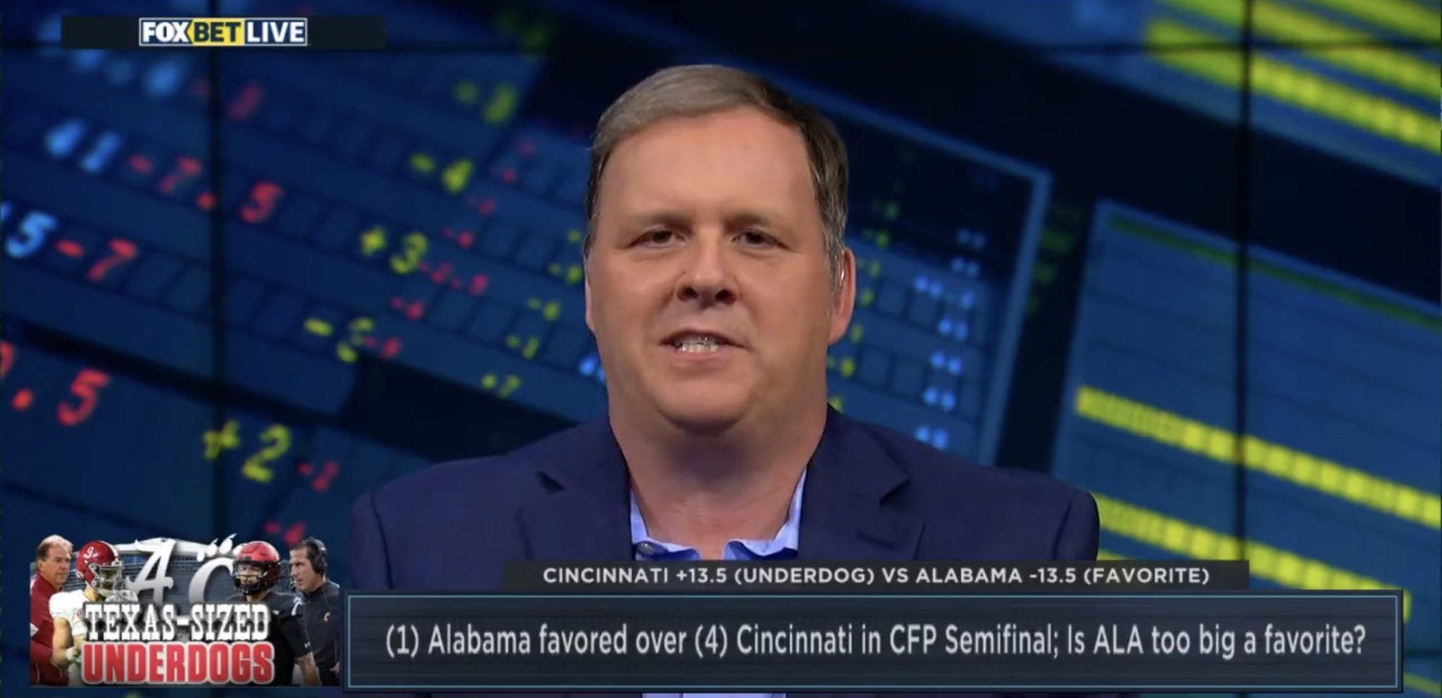 FOX Sports betting analyst explains why Cincinnati will play Alabama