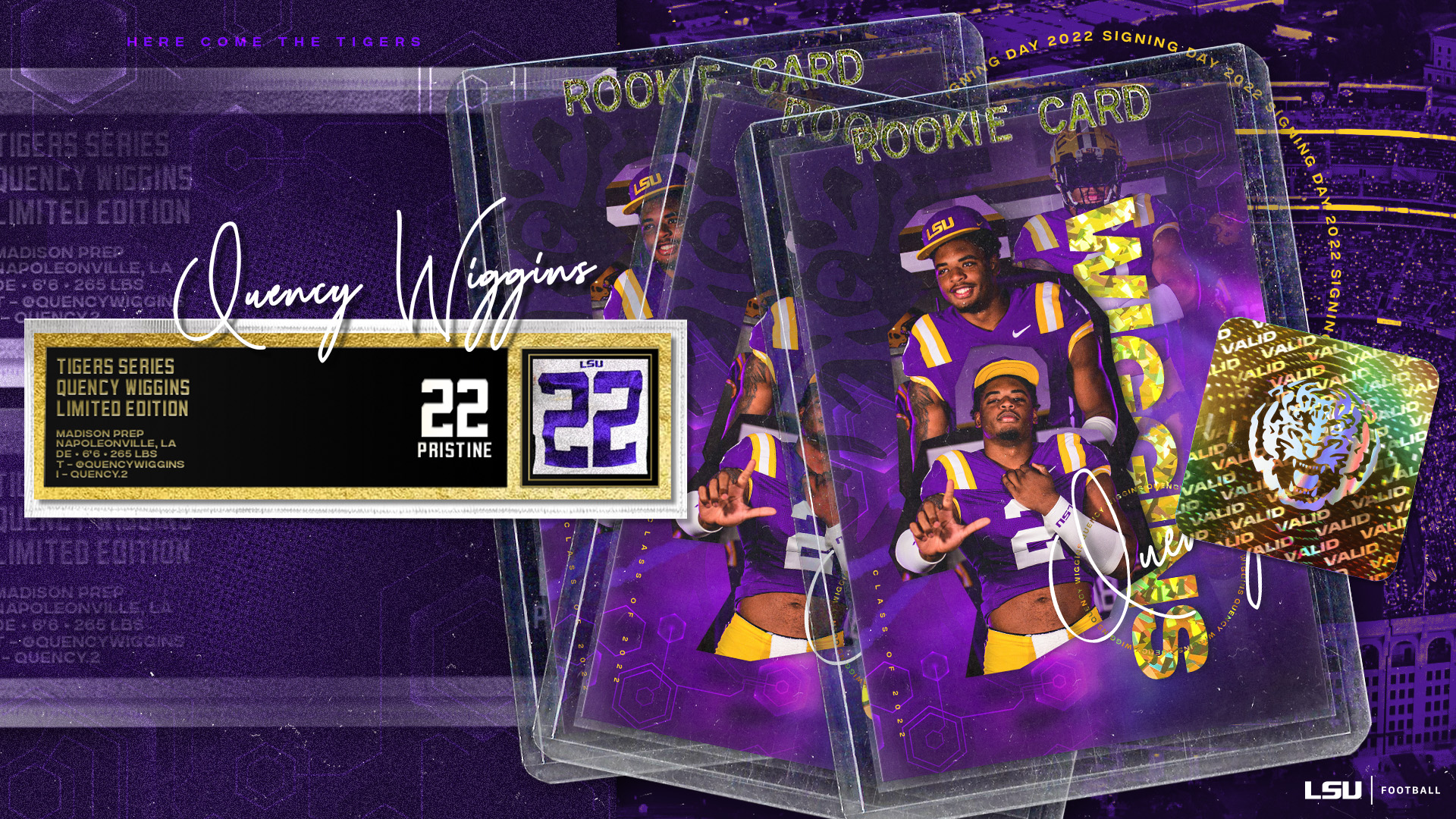 Quency Wiggins, 4star LSU signee, reportedly injured in car accident