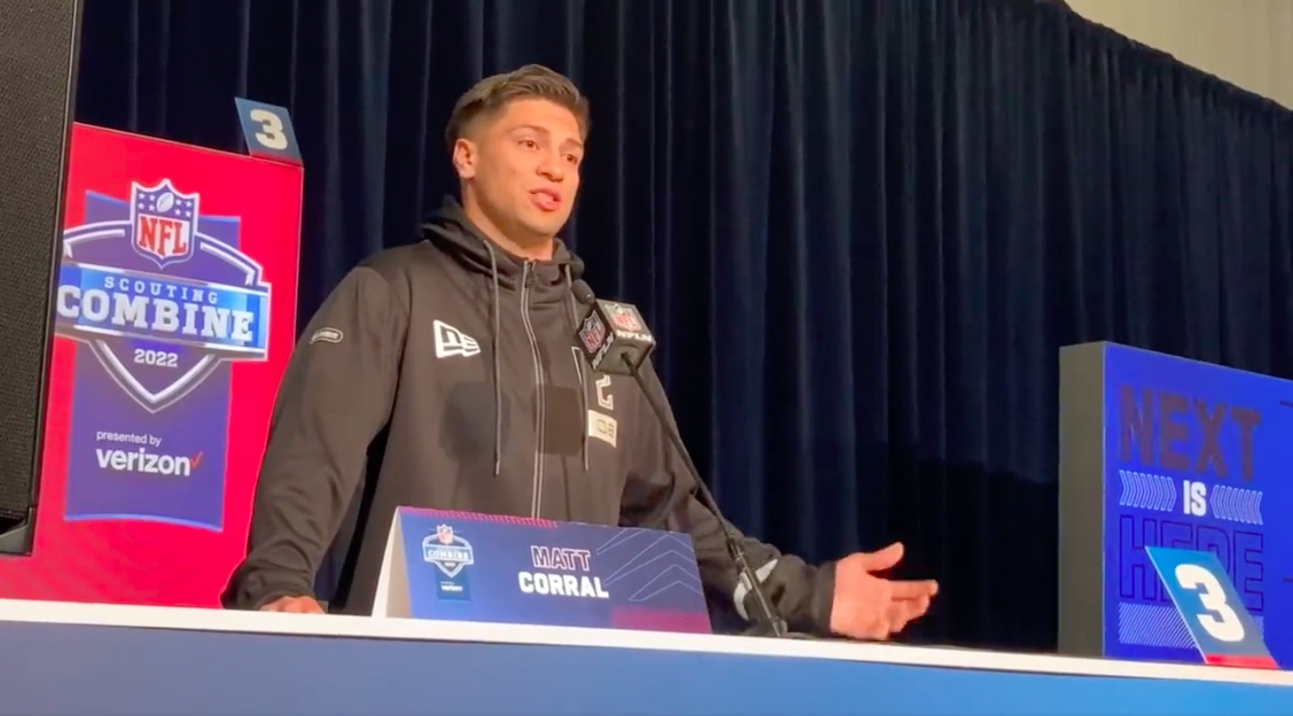 Matt Corral asked if he regrets playing in Ole Miss's bowl game