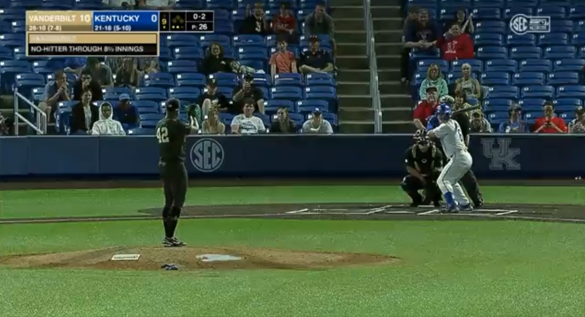 Vanderbilt pitchers combine for nohitter in win over Kentucky