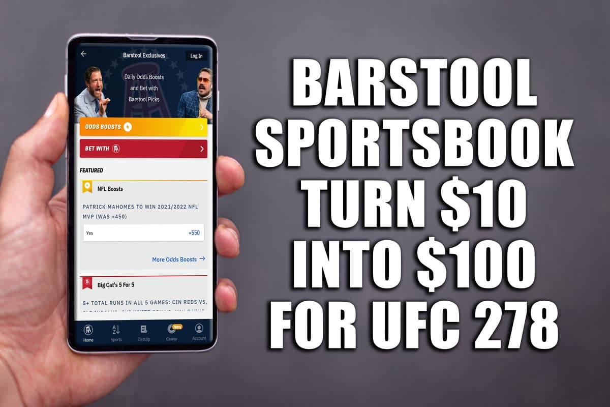 Barstool Sportsbook Is Turning 10 into 100 for UFC 278 if One Punch Lands