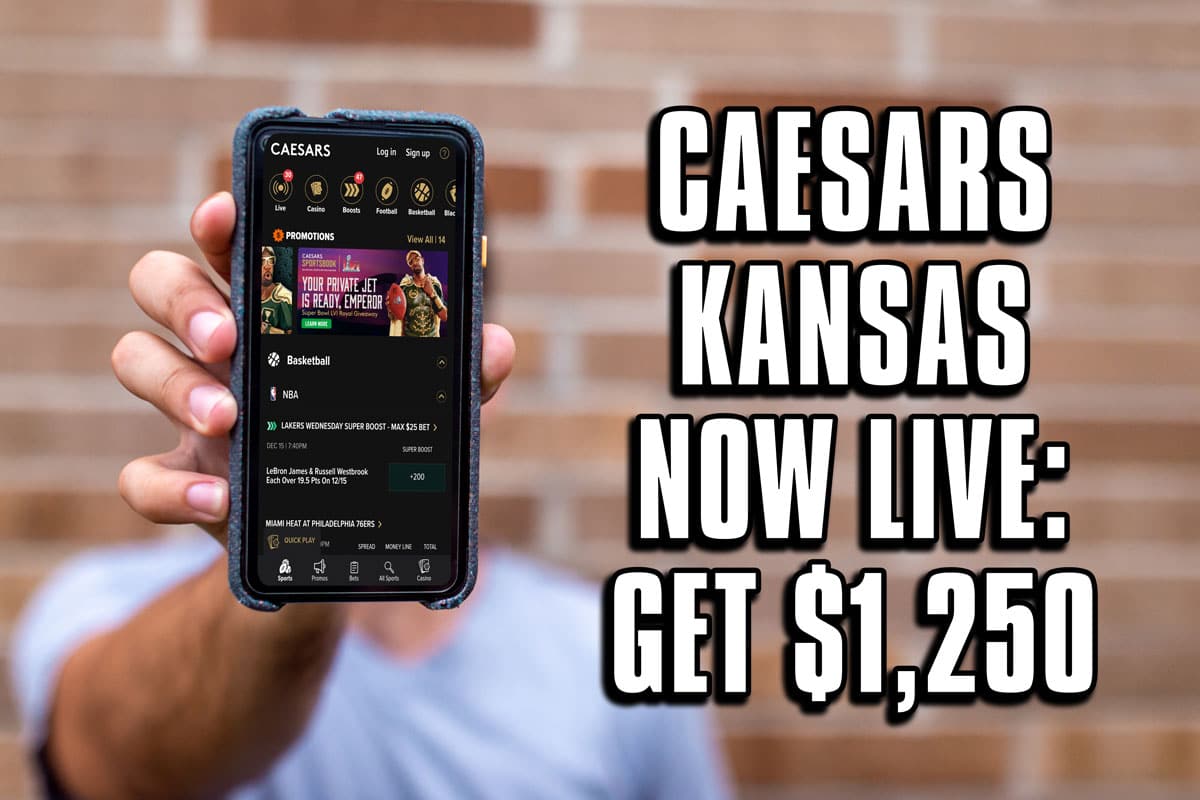 Caesars Sportsbook Kansas Is Now Officially Live, Get 1,250 on the App