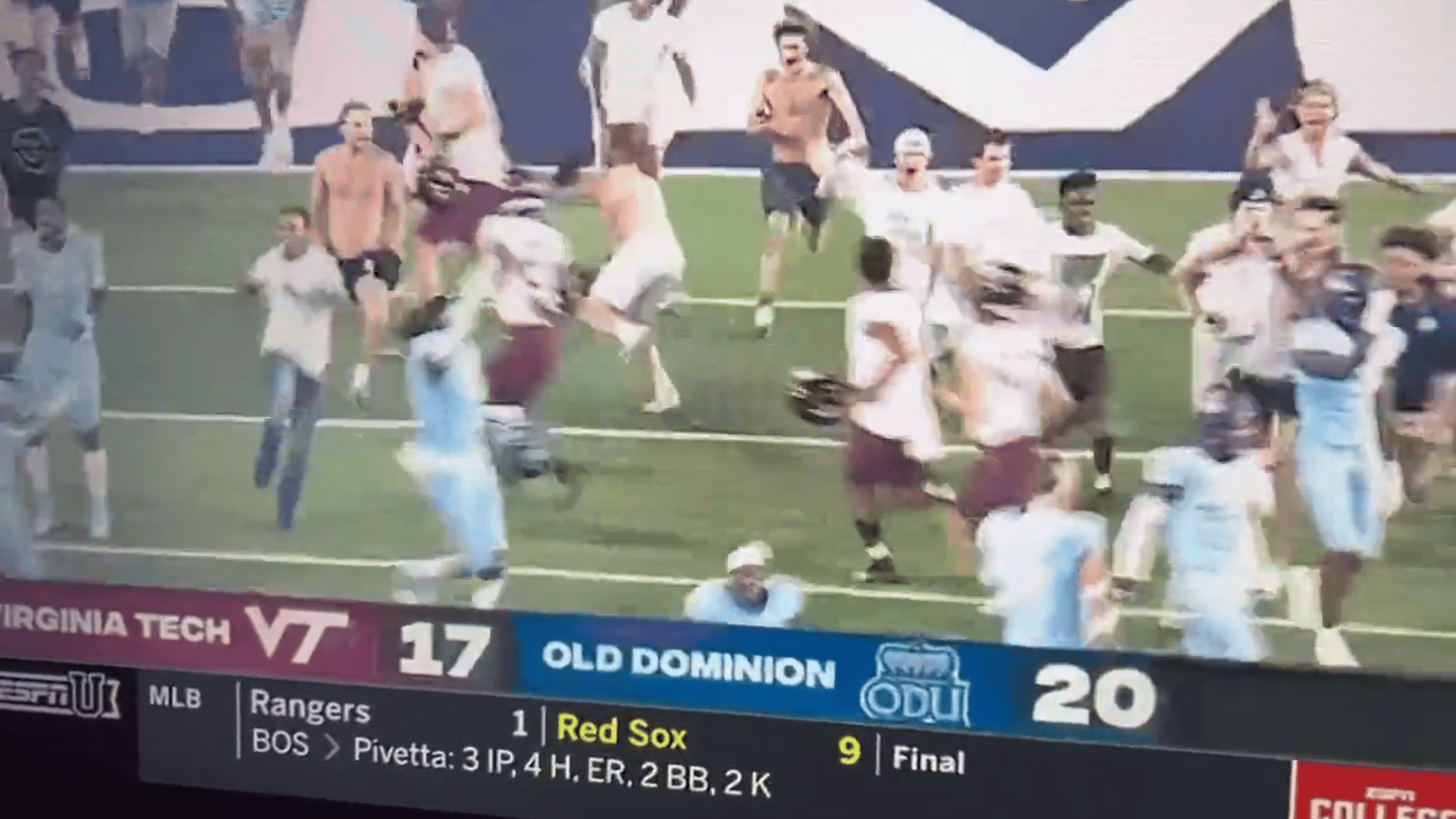 Virginia Tech player apologizes after trucking opposing fan following