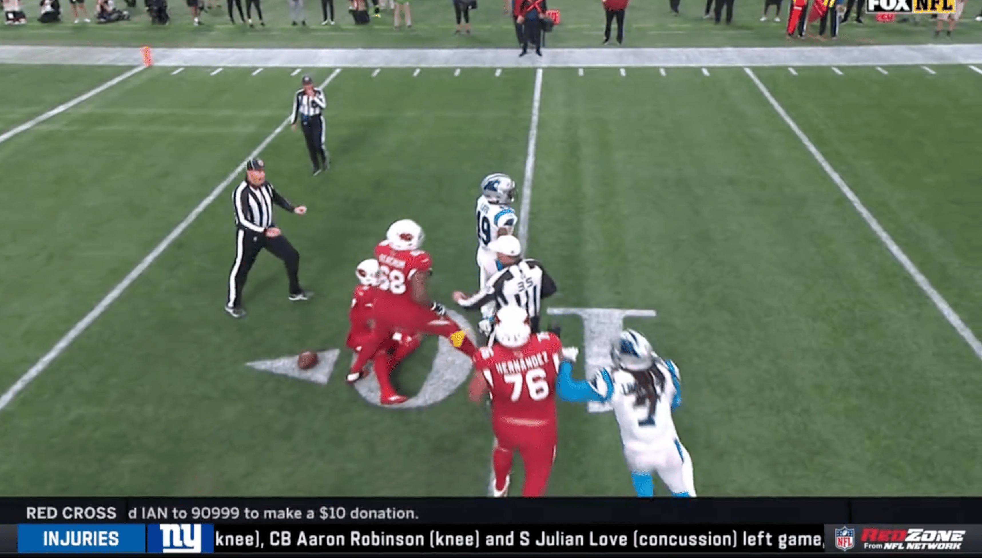 NFL fans call out refs over ejection for player who made contact with official