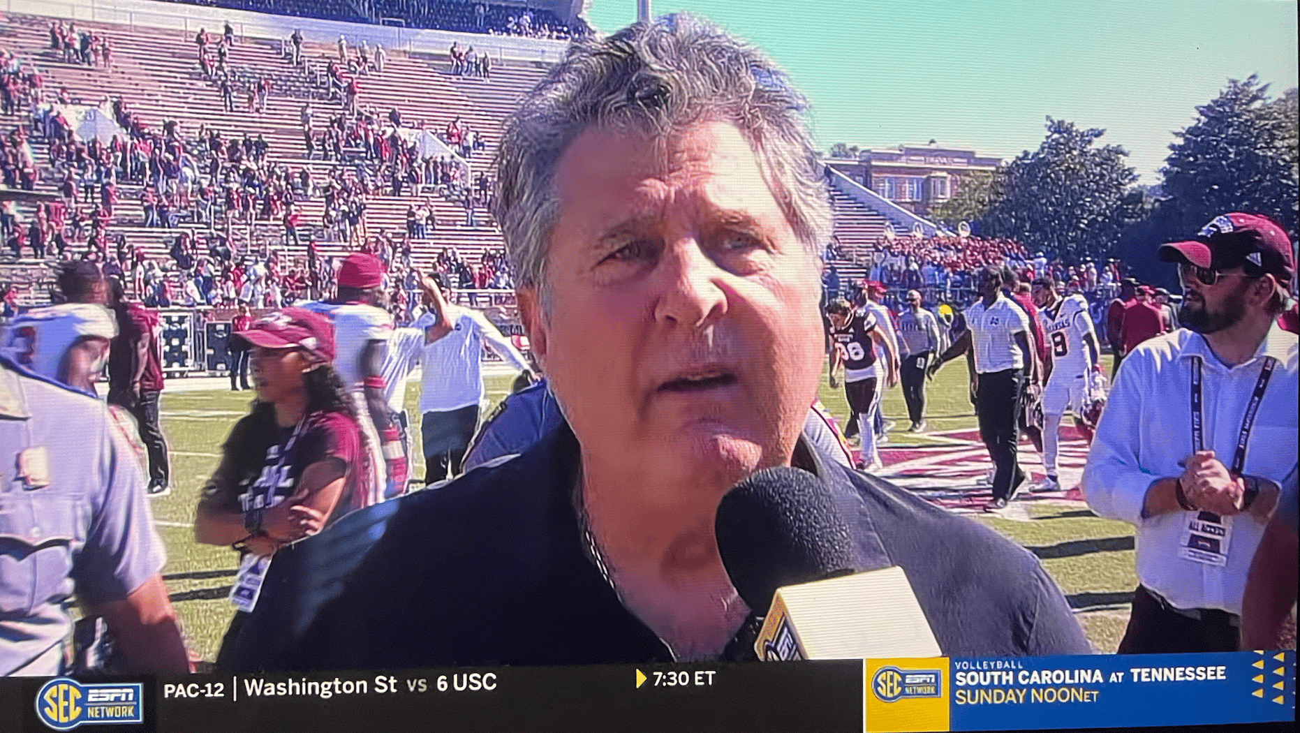Mike Leach recaps impressive win over Arkansas, comments on Will Rogers