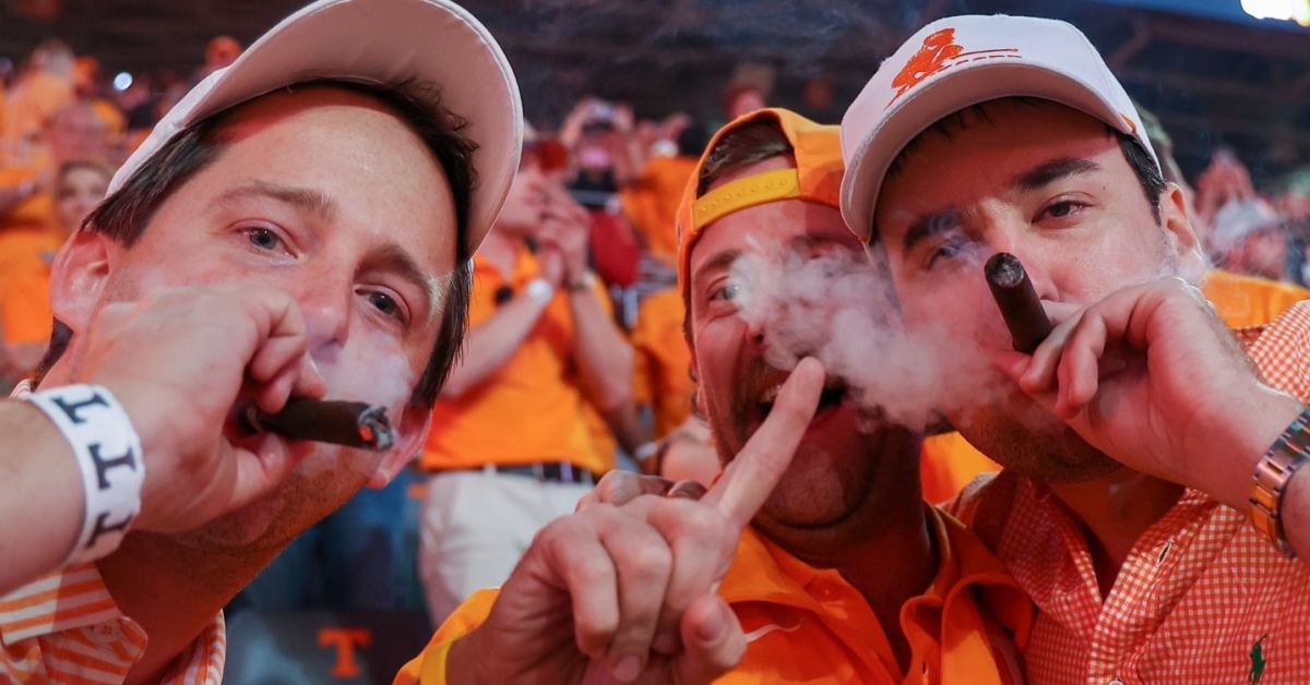 Close, and finally, a cigar: Tennessee is all sorts of back after taking down Alabama