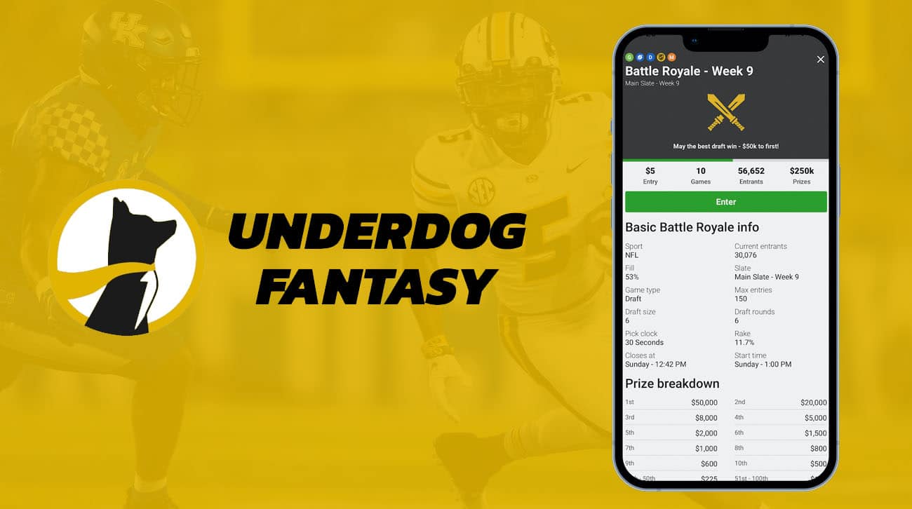 Underdog Fantasy Promo Code gets you 100 deposit bonus for NFL Sunday