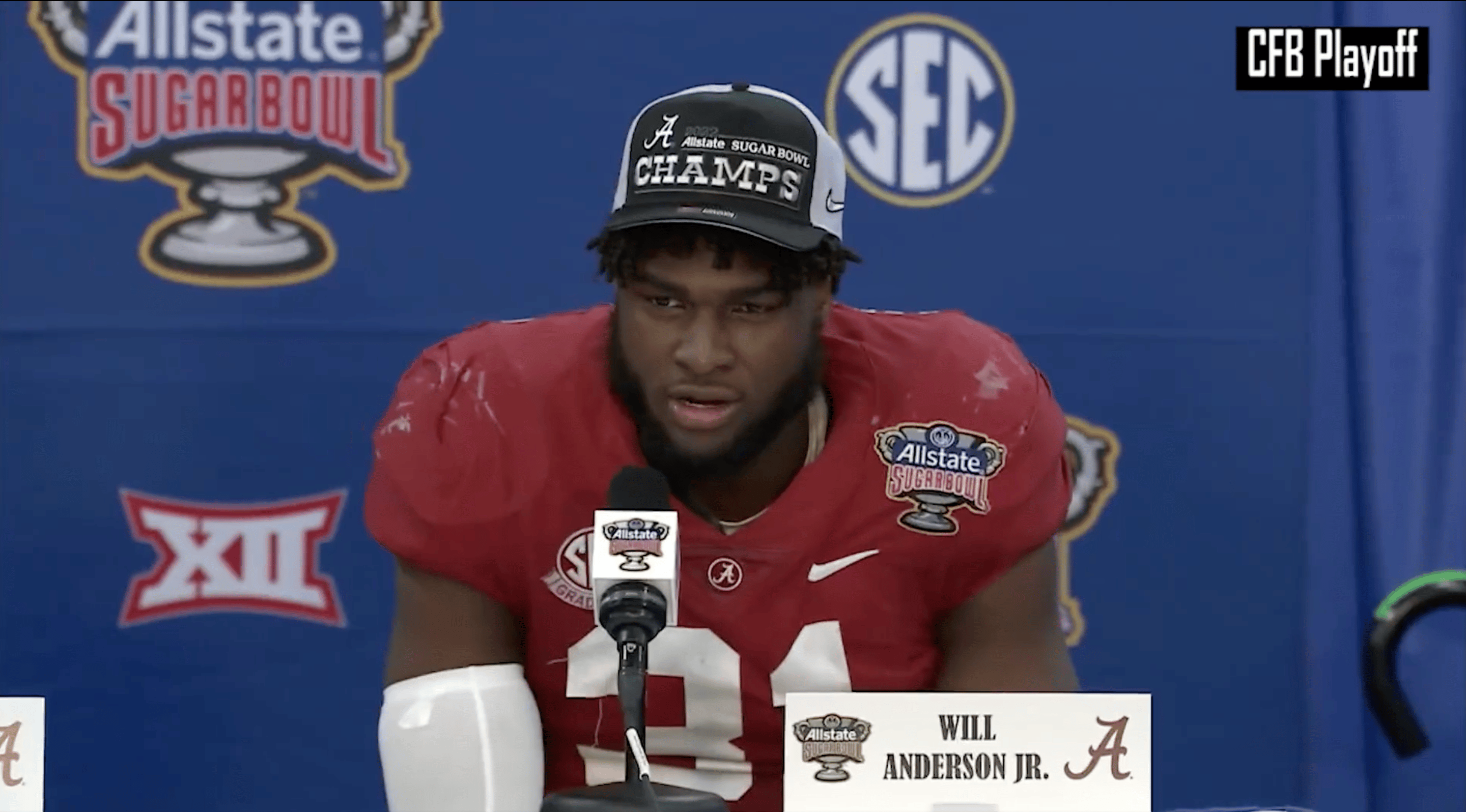 Will Anderson Jr. shares emotions after Alabama's Sugar Bowl victory