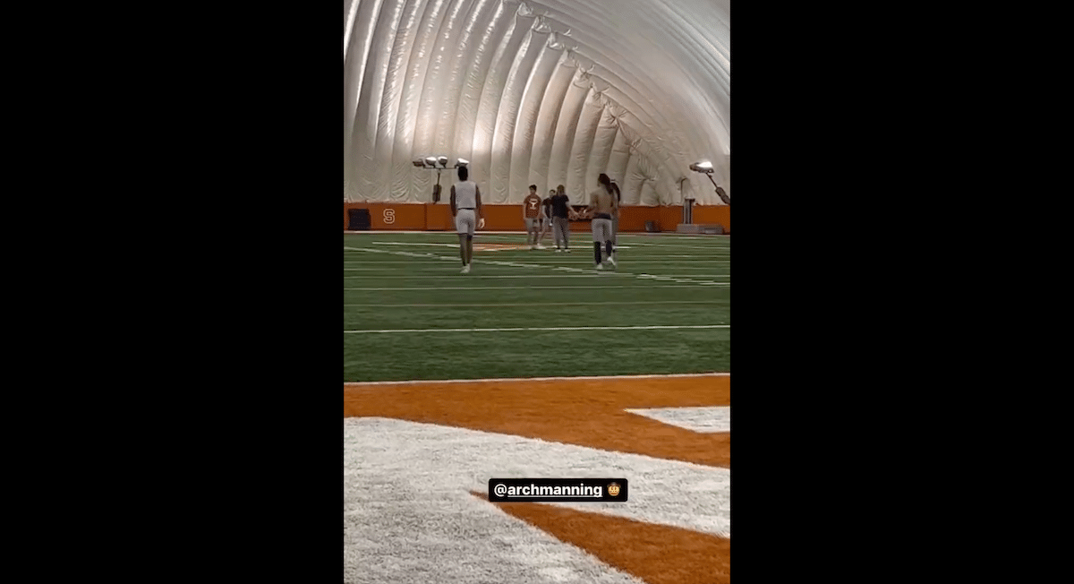 Arch Manning workout throw has Texas fans excited