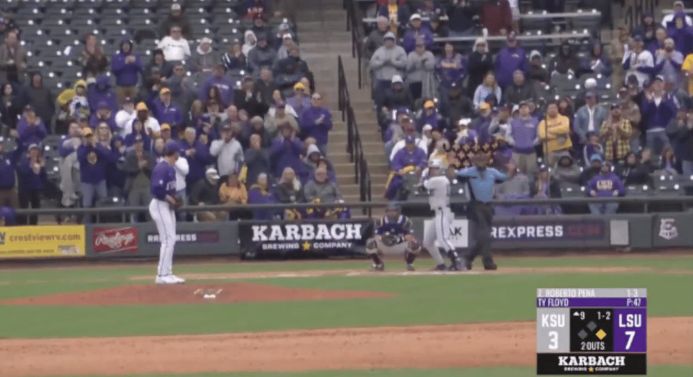 LSU baseball wins game on hitter's clock violation