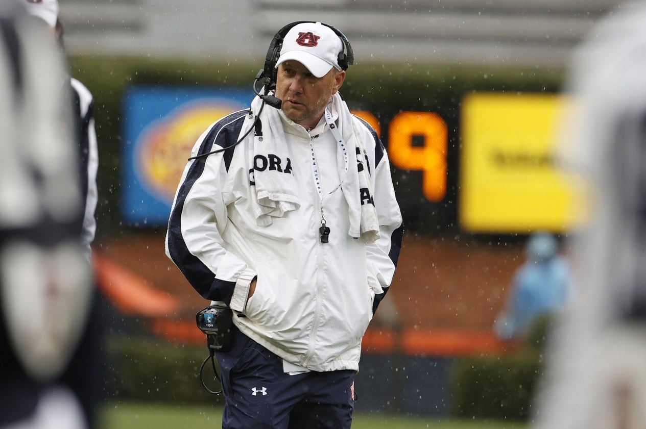 Auburn’s soggy spring game was a brutal development for Hugh Freeze’s