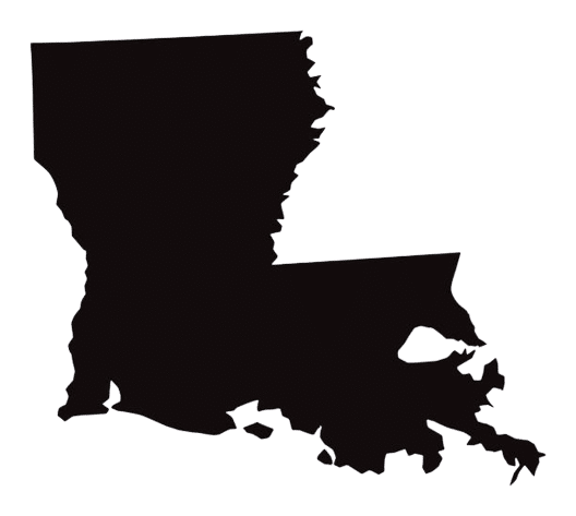 Outline of the state of Louisiana