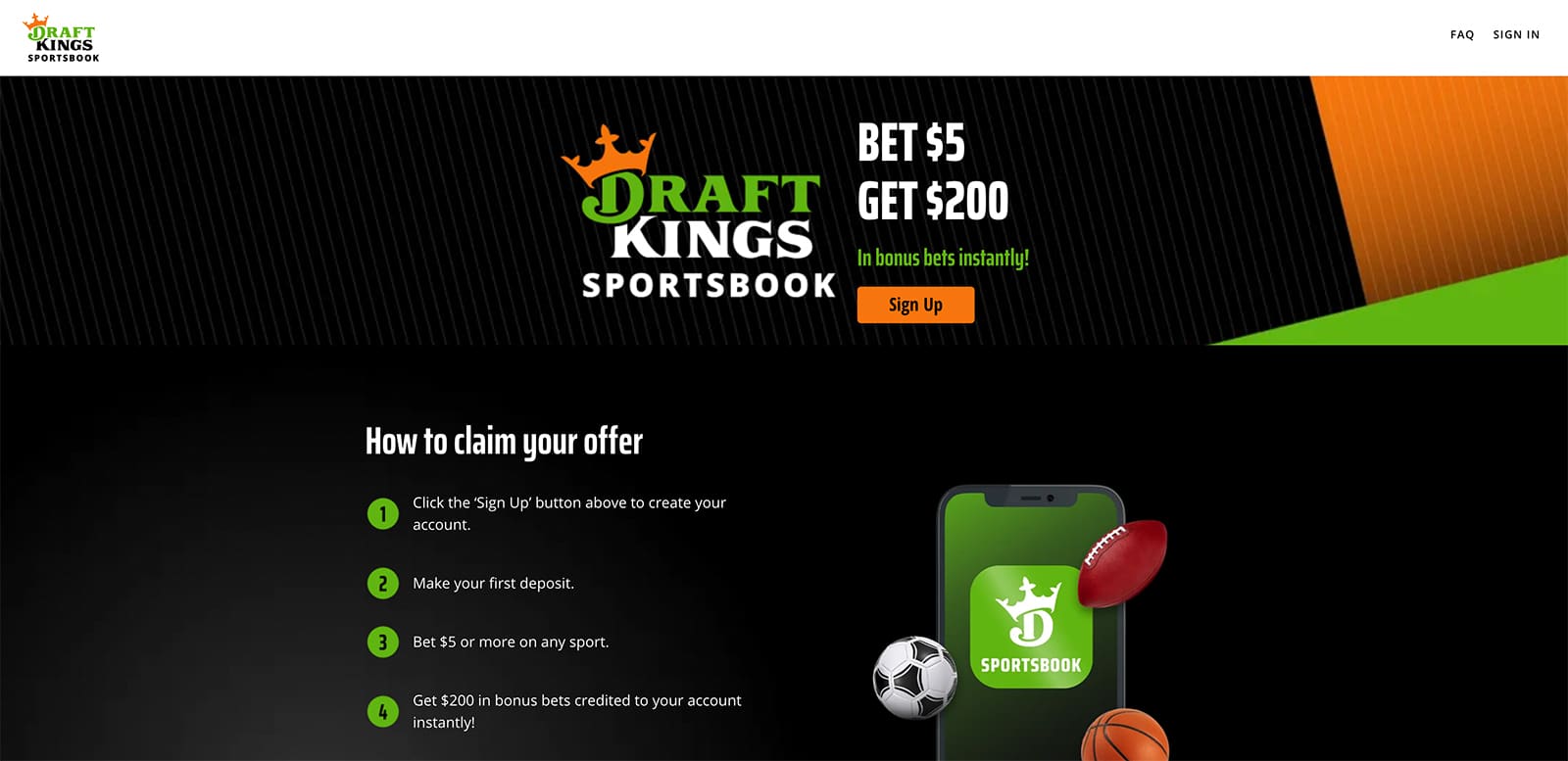 DraftKings Promo Code: Bet $5, Get $200 Instant Sportsbook Bonus