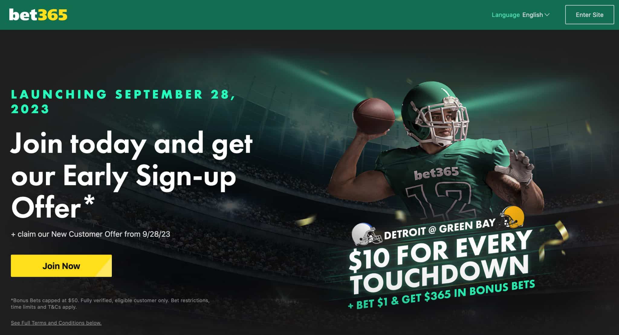 bet365 Kentucky Pre-Registration Bonus, Landing Page